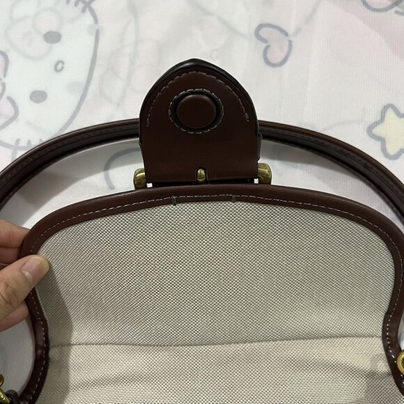 Signature Jacquard Top Handle Shoulder Bag Coach - Picture 8 of 12